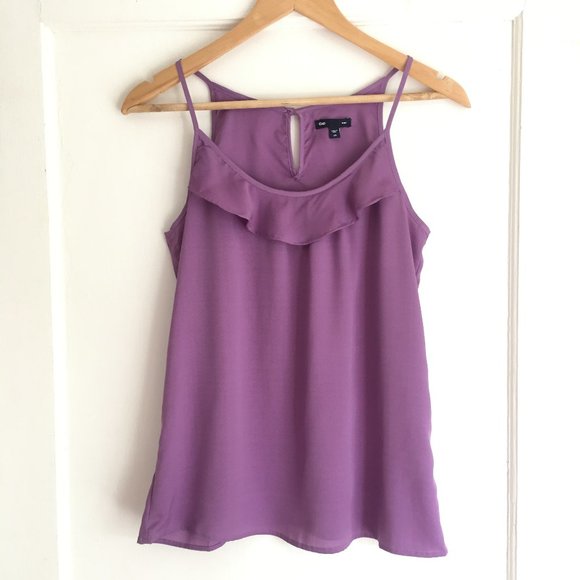 Lilac spaghetti-strap top, sz XS - Picture 1 of 5